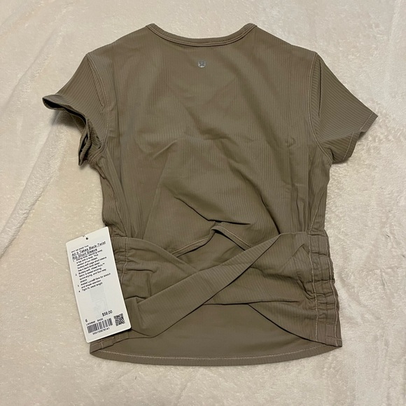 BRAND NEW Lululemon All It Takes Back-Twist Ribbed Short-Sleeve Shirt - Picture 9 of 9